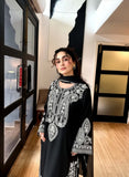 Shehnai Embroidered 3pc - Black