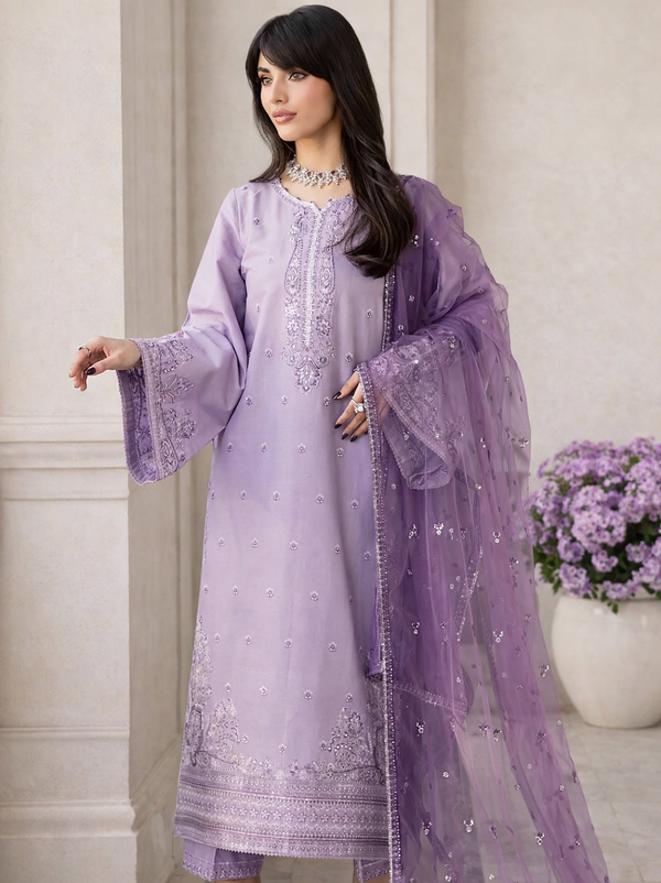 Lavender Embroidered - 3pc