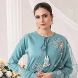 Shabnam Embroidered 3pc With Farshi Shalwar