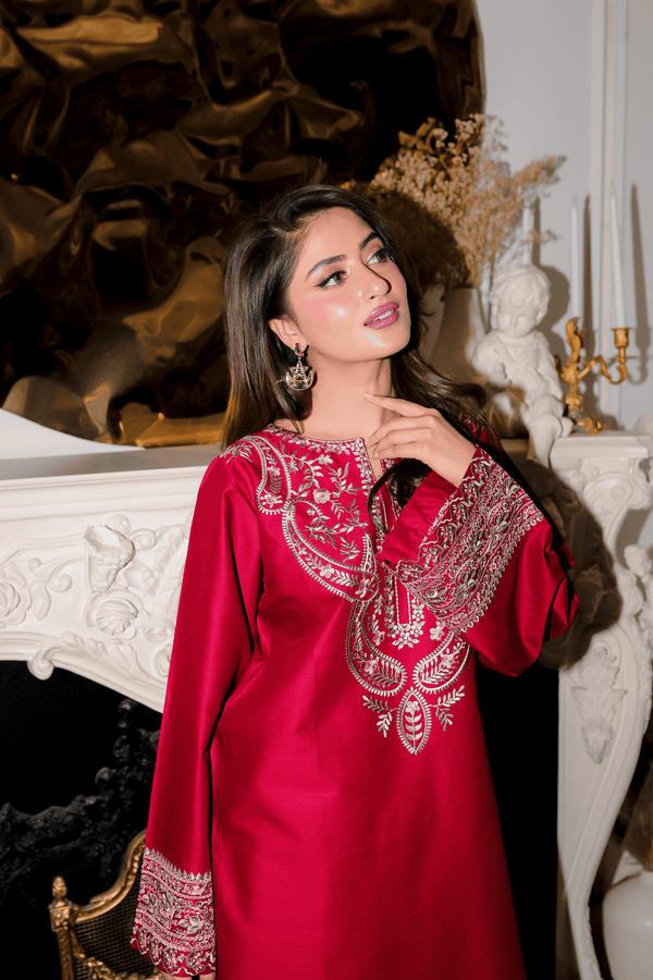 Elara Lawn 2pc – Red